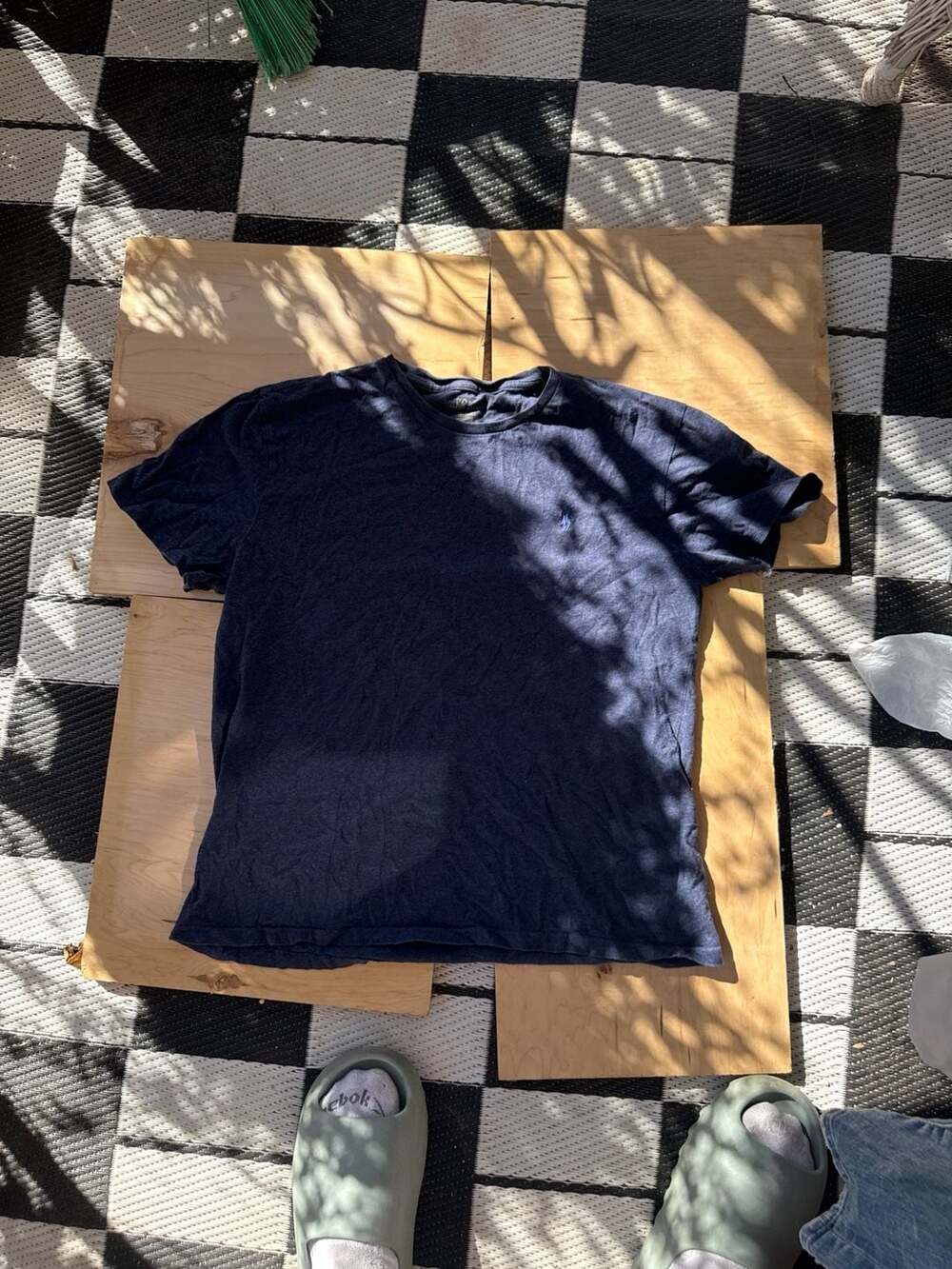 Polo Ralph Lauren Men's Navy Blue Slub Cotton Crewneck T-Shirt